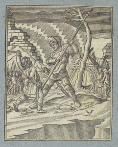 David Goliath'ı yendi by Christoffel van Sichem (II)
