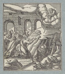 İsraillilerin yardım çağrısı Baba Tanrı tarafından işitildi by Christoffel van Sichem (II)