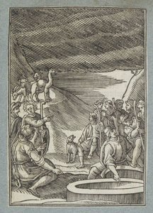 Yusuf kuyuya atılır by Christoffel van Sichem (II)