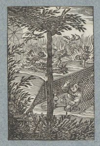 Ölümün ağlarına takılan çocuk Pia Desideria (dizi adı) by Christoffel van Sichem (II)