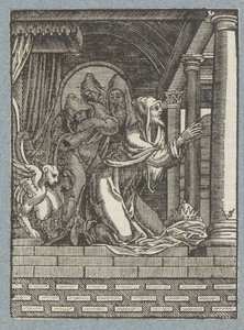 Nineveh Kralı kefaret yapar by Christoffel van Sichem (II)