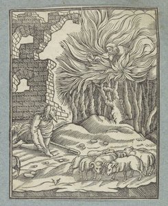 Musa ve Yanan Çalı by Christoffel van Sichem (II)