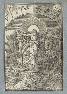Yaratılışın dördüncü günü: Güneş, ay ve yıldızların yaratılması by Christoffel van Sichem (II)
