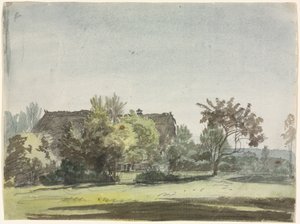 Ağaçların Arkasındaki Çiftlik Evi, c. 1790. by Christoph Nathe