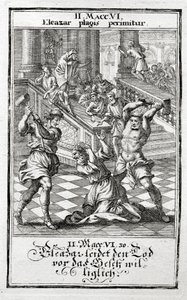 Eleazar ölüm cezasını isteyerek kabul ediyor, Maccabees 1695
