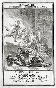 Tanrı bir tapınakta Heliodorus'u korkutur, 2 Makabiler (3:21-28), 1695