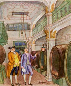 Weinkellerei / Şaraphane (renkli lito)