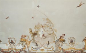 Grande Singerie, detay, 1735 dolayları (duvar resmi) by Christophe Huet