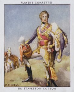 Sir Stapleton Cotton (renkli lito) by Christopher (after) Clark