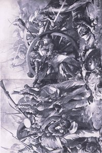 Meanee Muharebesi, 17 Şubat 1843: Silahlı dövüş, İngiliz Kara ve Deniz Savaşlarından bir çizim, 1915 by Christopher Clark