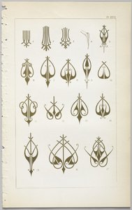 Dekoratif tasarım sanatı : çiçeklerin açıldığı günün saatlerini gösteren bir ek ile Day & Son, Londra, 1862 tarafından yayınlanmıştır. by Christopher Dresser