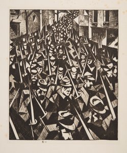 Bir Şafak, 1914, pub. 1915. by Christopher Richard Wynne Nevinson