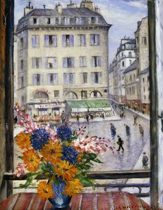 Sonbahar Buketi; Paris Penceresinden Görünüm, by Christopher Richard Wynne Nevinson