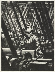 Motoru Yapmak, 1917 by Christopher Richard Wynne Nevinson