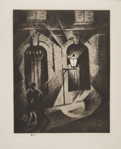 Uğursuz Paris Gecesi, pub.1929 (gravür) by Christopher Richard Wynne Nevinson