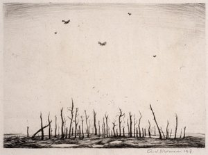 O Lanetli Wood, 1918 (kuru nokta) by Christopher Richard Wynne Nevinson
