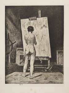 The Connoisseur, pub.1922 (gravür) by Christopher Richard Wynne Nevinson
