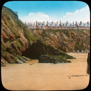 Sahil ve uçurumlar, Newquay, Cornwall, 19. yüzyılın sonu veya 20. yüzyılın başı by Church Army Lantern Department
