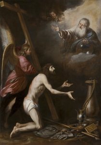 İspanyolca: Cristo flagelado arrodillado ante Dios Padre (Baba Tanrı
