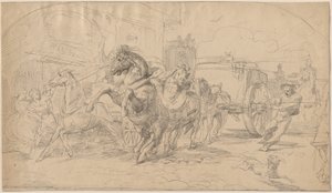 Kaçak Araba by Circle of Eugène Delacroix