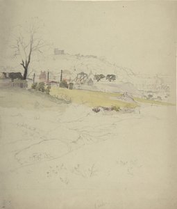 Bir Kasabanın Kenarındaki Bir Kömür Fabrikasının Görünümü, 1840-49. by Circle of John Ruskin.