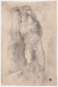Ağaca Bağlanmış Çıplak Erkek by Circle of Peter Paul Rubens