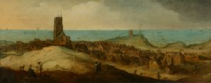 Egmond ann Zee (panel üzerine yağ) by Claes Jacobsz. van der Heck
