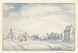 köy manzarası by Claes Jansz. Visscher (II) (attributed to)