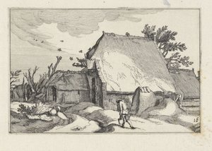 Çiftlik ve İki Kovalı Adam Çiftlikli Manzaralar (dizi başlığı) by Claes Jansz. Visscher (II)