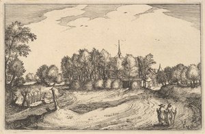 Bir Manastır, Brabant Dükalığı Eyaleti ve Kasabasından 13 numaralı levha, yaklaşık. 1610