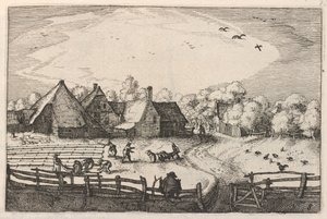 Bulunan Blekerye aededuyne (Çiftlikler ve Ağartma Tarlaları) by Claes Jansz Visscher