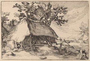 bir ahır by Claes Jansz Visscher after Abraham Bloemaert after Boëtius Adams Bolswert