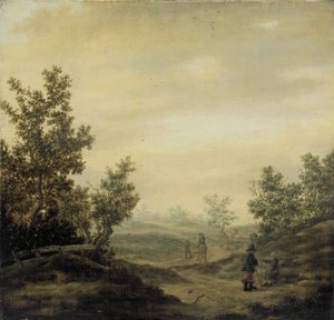 Kum tepelerinde yol by Claes van Beresteyn (attributed to)