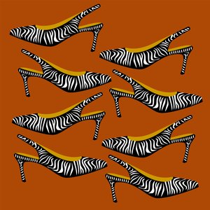 zebra arkası açık iskarpin by Claire Huntley