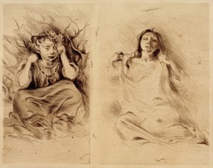 Çocukluk / üvez zincirli kız (?) Nakış / uyanış by Clara Siewert