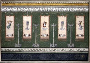 Empire Wall Dekorasyonu için Tasarım (kağıt üzerine suluboya ve guaj boya) by Claude Amie Chenavard