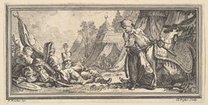 Dinlenen Türk Askerleri, 1746-47. by Claude Augustin Duflos