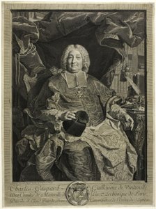 Paris Başpiskoposu Charles-Gaspard-Guillaume de Ventimiglia'nın portresi by Claude Drevet