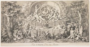 Orman Tanrısı Geyik Yavrusu Festivali, c. 1740 by Claude Gillot