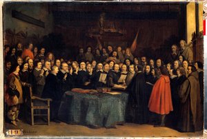 Vestfalya Barışı, İspanyollar ve İhtiyarlar arasındaki barışın onaylanmasından sonra, 15/05/1648 tarihinde Münster Belediye Binası