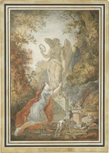 Erdem Heykeline Hayran Bir Sanatçı by Claude Jean Baptiste Hoin