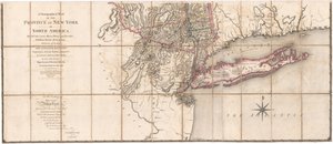 Sauthier tarafından hazırlanan New York Eyaletinin Korografik Haritası [Haritanın alt kısmı] by Claude Joseph Sauthier