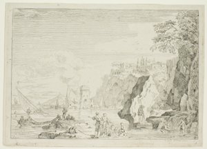 Büyük Kule ile Plaj by Claude Joseph Vernet