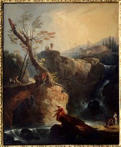 Şelale Tablosu Joseph Vernet (1714-1789) 1773 Güneş. 0,75x0,6 m Rouen, Güzel Sanatlar Müzesi. by Claude Joseph Vernet