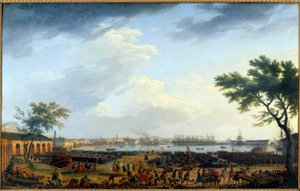 Toulon limanının görünümü ve Joseph Vernet (1714-1789) tarafından 18. yüzyıl Arsenal Tablosu. Paris, Deniz Müzesi by Claude Joseph Vernet