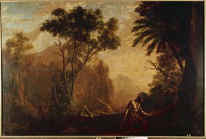 Aziz Onuphrius ile manzara (tuval üzerine yağlı boya, yaklaşık 1638) by Claude Lorrain