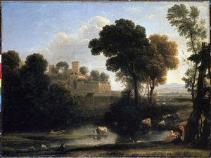 İtalyan manzarası. Claude Le Lorrain olarak bilinen Claude Gellée