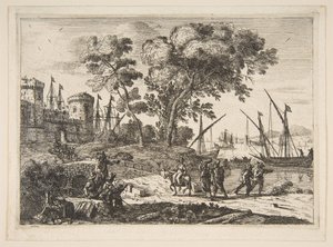 Bir Sanatçıyla Sahil Manzarası, yak. 1638-41. by Claude Lorrain