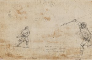David ve Goliath (versiyon) by Claude Lorrain