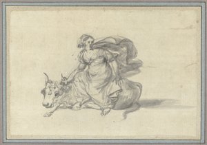 Boğa üzerinde Europa Animal Album'den Hayvan çalışmaları (seri başlığı) by Claude Lorrain